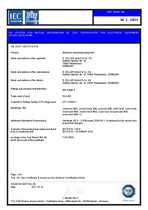 Certificate electrical measuring equipment