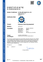 Certificate Electronic measuring equipment mμFocus S