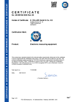 Certificate electrical equipment