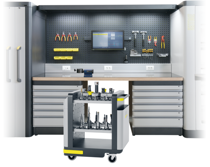 Lagersysteme Toolroom Werkbank Werkzeugwagen ZOLLER